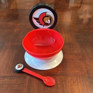 NHL Hockey Baby Toddler Ottawa Senators Suction Bowl with Spoon